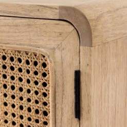 JARABACOA Table De Chevet En Bois Et Cannage -Meubles Soldes Magasin table chevet bois cannage jarabacoa 8