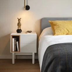 CORVO Table De Chevet En Bois -Meubles Soldes Magasin table chevet bois teulat corvo 8