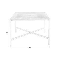 MARCIO Table D'appoint Carrée En Bois Et Métal 40x40cm -Meubles Soldes Magasin table d appoint carree en bois et metal 40x40cm marcio 6