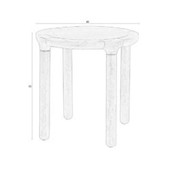 STORM Table D'appoint Ronde En Bois ø45cm -Meubles Soldes Magasin table d appoint ronde bois o45cm storm zuiver 5