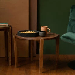 SHANE Table D'appoint Ronde En Bois ø59cm