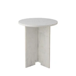 JASMIA Table D'appoint Ronde En Marbre ø46cm -Meubles Soldes Magasin table d appoint ronde marbre o46cm bloomingville jasmia 3