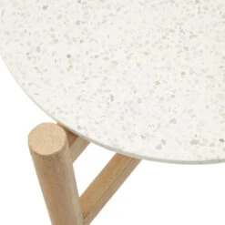 POLA Table D'appoint En Terrazzo Et Bois Massif ø54,5cm 9 POLA Table D'appoint En Terrazzo Et Bois Massif ø54,5cm -Meubles Soldes Magasin table d appoint terrazzo bois massif o545cm pola kave home 3