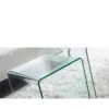 BURANO Table D'appoint Verre -Meubles Soldes Magasin table d appoint verre transparent burano