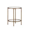 GODDESS Table D'appoint Ronde En Métal Et Verre ø46cm 1 GODDESS Table D'appoint Ronde En Métal Et Verre ø46cm -Meubles Soldes Magasin table dappoint ronde metal verre o66cm bepurehome goddess