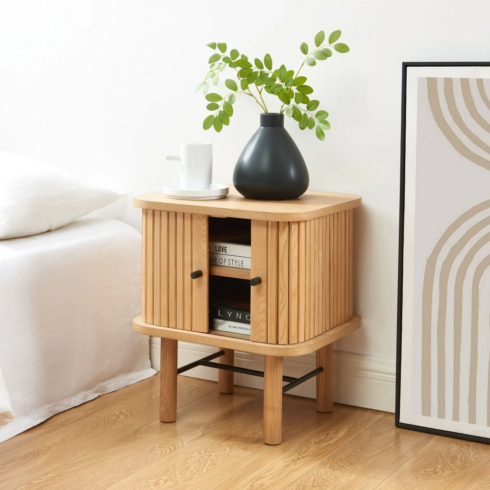 MATI Table De Chevet 2 Portes En Bois 10 MATI Table De Chevet 2 Portes En Bois – Image 8