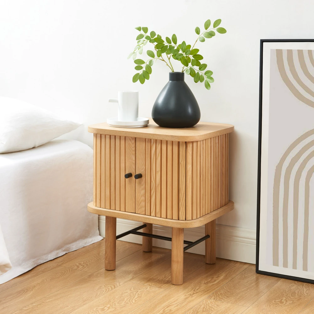 MATI Table De Chevet 2 Portes En Bois 3 MATI Table De Chevet 2 Portes En Bois