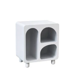 RICHIE Table De Chevet 3 Niches En Bois 5 RICHIE Table De Chevet 3 Niches En Bois -Meubles Soldes Magasin table de chevet 3 niches bois drawer richie 1