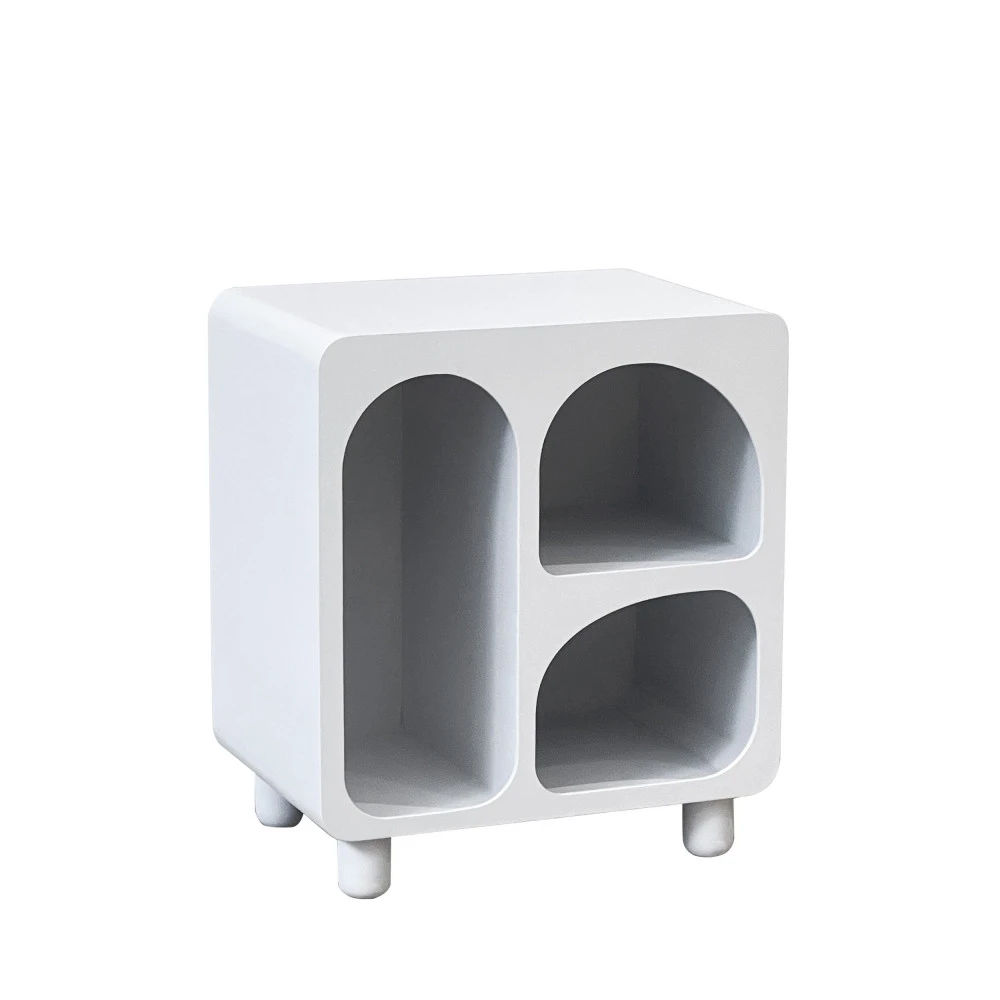 RICHIE Table De Chevet 3 Niches En Bois 4 RICHIE Table De Chevet 3 Niches En Bois – Image 2