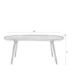 DENISE Table à Manger 180x90cm 19 DENISE Table à Manger 180x90cm -Meubles Soldes Magasin table manger 180x90cm denise 8
