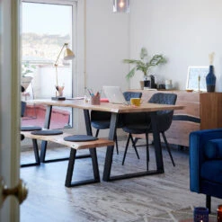 ALAIA Table à Manger En Bois D’acacia Et Métal 160x90cm -Meubles Soldes Magasin table manger bois acacia metal 160x90cm kave home alaia 7