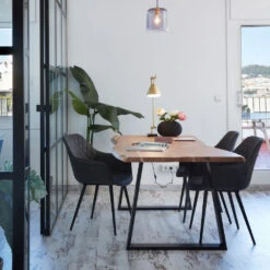 ALAIA Table à Manger En Bois D’acacia Et Métal 160x90cm -Meubles Soldes Magasin table manger bois acacia metal 160x90cm kave home alaia 9