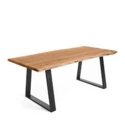 ALAIA Table à Manger En Bois D’acacia Et Métal 180x90cm -Meubles Soldes Magasin table manger bois acacia metal 180x90cm kave home alaia 2