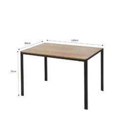 TUZI Table à Manger Plaquée Frêne Et Métal 120 X 80 Cm 11 TUZI Table à Manger Plaquée Frêne Et Métal 120 X 80 Cm -Meubles Soldes Magasin table manger bois metal 120 x 80 cm tuzi 4