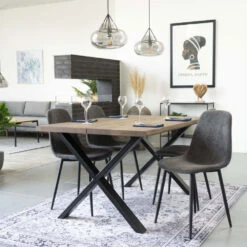 TOULON Table à Manger En Bois Et Métal 140x95cm 13 TOULON Table à Manger En Bois Et Métal 140x95cm -Meubles Soldes Magasin table manger bois metal 140x95cm house nordic toulon 4