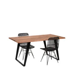 ASÈLE Table à Manger En Bois Et Métal 160x90cm -Meubles Soldes Magasin table manger bois metal 160x90cm asele 4