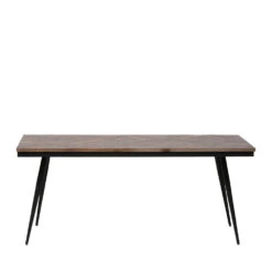 RHOMBIC Table à Manger En Bois De Teck Recyclé Et Métal 180x90cm -Meubles Soldes Magasin table manger bois metal 180x90cm bepurehome rhombic 1