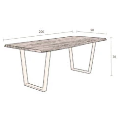 AKA Table à Manger En Bois Et Métal 200x90cm 19 AKA Table à Manger En Bois Et Métal 200x90cm -Meubles Soldes Magasin table manger bois metal 200x90cm dutchbone aka 8