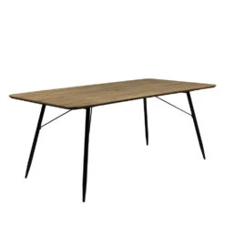 ROGER Table à Manger En Bois Et Métal 200x90cm -Meubles Soldes Magasin table manger bois metal 200x90cm dutchbone roger 1