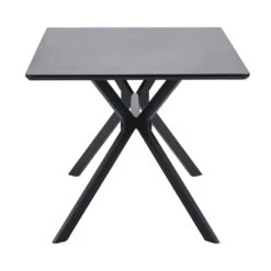 BRUNO Table à Manger En Bois Et Métal 200x90cm -Meubles Soldes Magasin table manger bois metal 200x90cm woood bruno 2