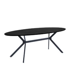 BRUNO Table à Manger En Bois Et Métal 220x100cm -Meubles Soldes Magasin table manger bois metal 220x100cm woood bruno 1