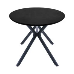 BRUNO Table à Manger En Bois Et Métal 220x100cm -Meubles Soldes Magasin table manger bois metal 220x100cm woood bruno 2