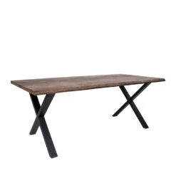 TOULON Table à Manger En Bois Et Métal 200x95cm -Meubles Soldes Magasin table manger bois metal house nordic toulon 2