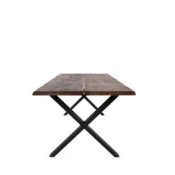 TOULON Table à Manger En Bois Et Métal 200x95cm -Meubles Soldes Magasin table manger bois metal house nordic toulon 3