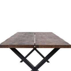 TOULON Table à Manger En Bois Et Métal 200x95cm -Meubles Soldes Magasin table manger bois metal house nordic toulon 5