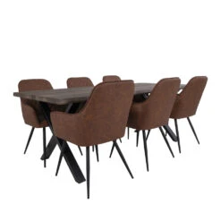 TOULON Table à Manger En Bois Et Métal 200x95cm -Meubles Soldes Magasin table manger bois metal house nordic toulon 6