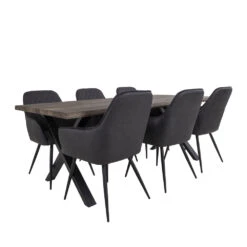 TOULON Table à Manger En Bois Et Métal 200x95cm -Meubles Soldes Magasin table manger bois metal house nordic toulon 7