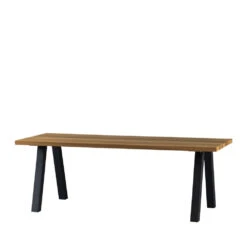 TABLO Table à Manger En Bois Piétement En A 210x81cm -Meubles Soldes Magasin table manger bois pietement a 210x81cm woood tablo 2