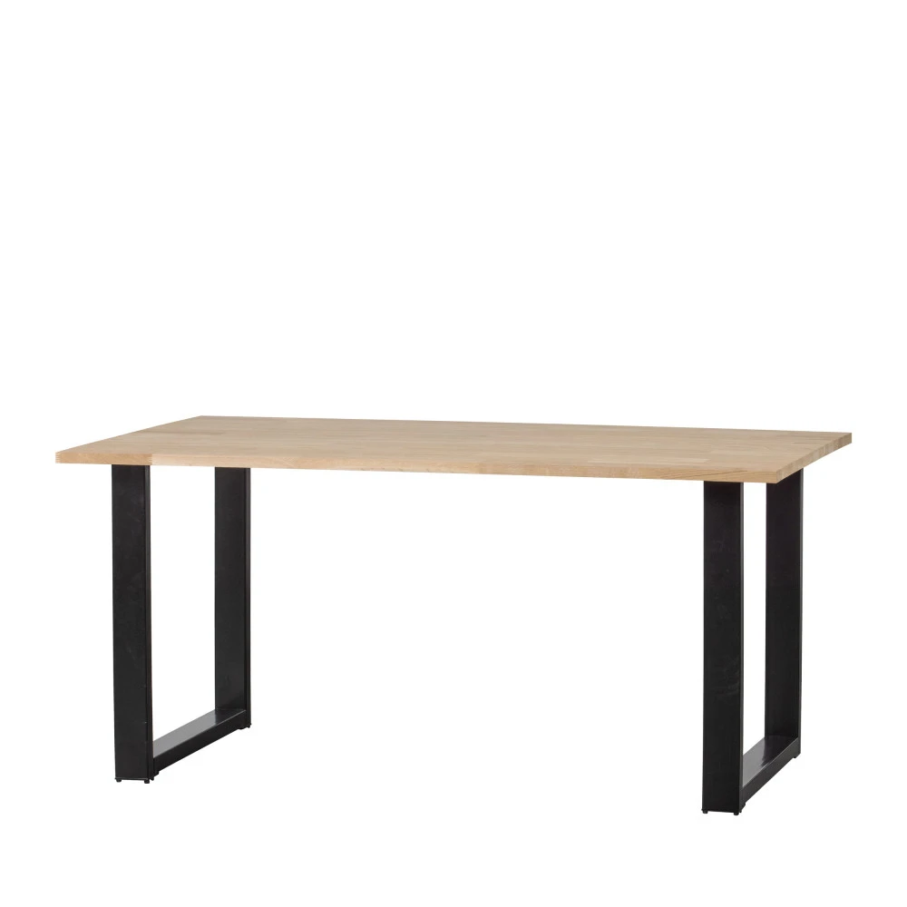 TABLO Table à Manger En Bois Piétement En U 180x90cm 4 TABLO Table à Manger En Bois Piétement En U 180x90cm – Image 2
