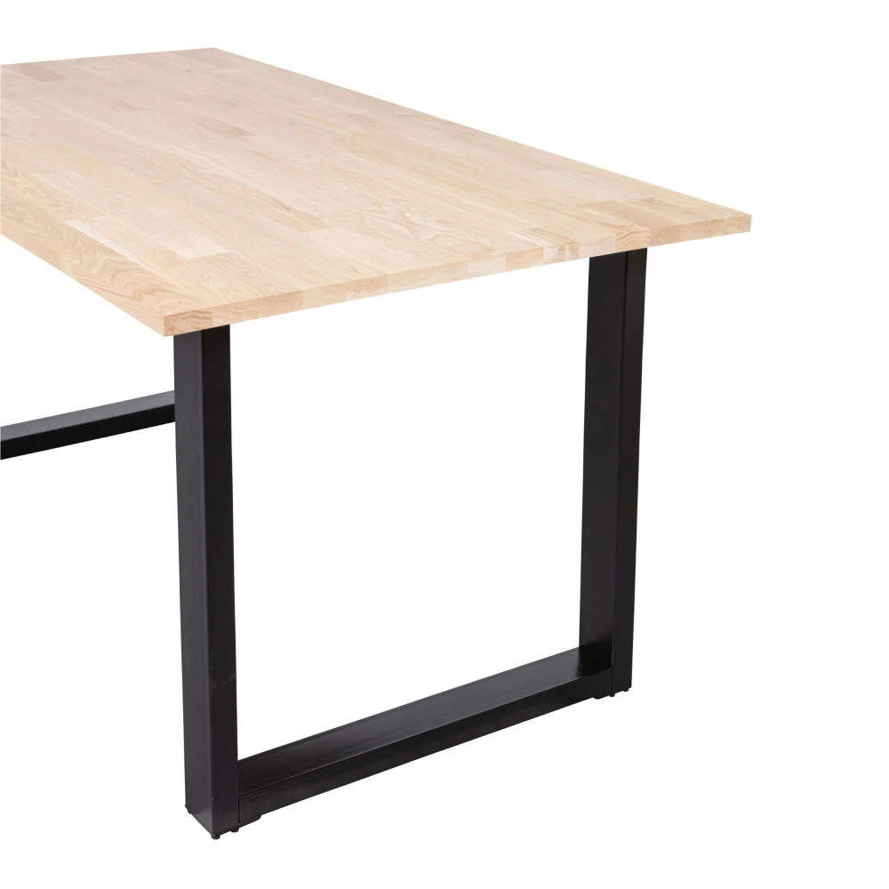 TABLO Table à Manger En Bois Piétement En U 180x90cm 5 TABLO Table à Manger En Bois Piétement En U 180x90cm – Image 3