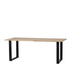 TABLO Table à Manger En Bois Piétement En U 200x90cm -Meubles Soldes Magasin table manger bois pietement u 200x90cm tablo 2