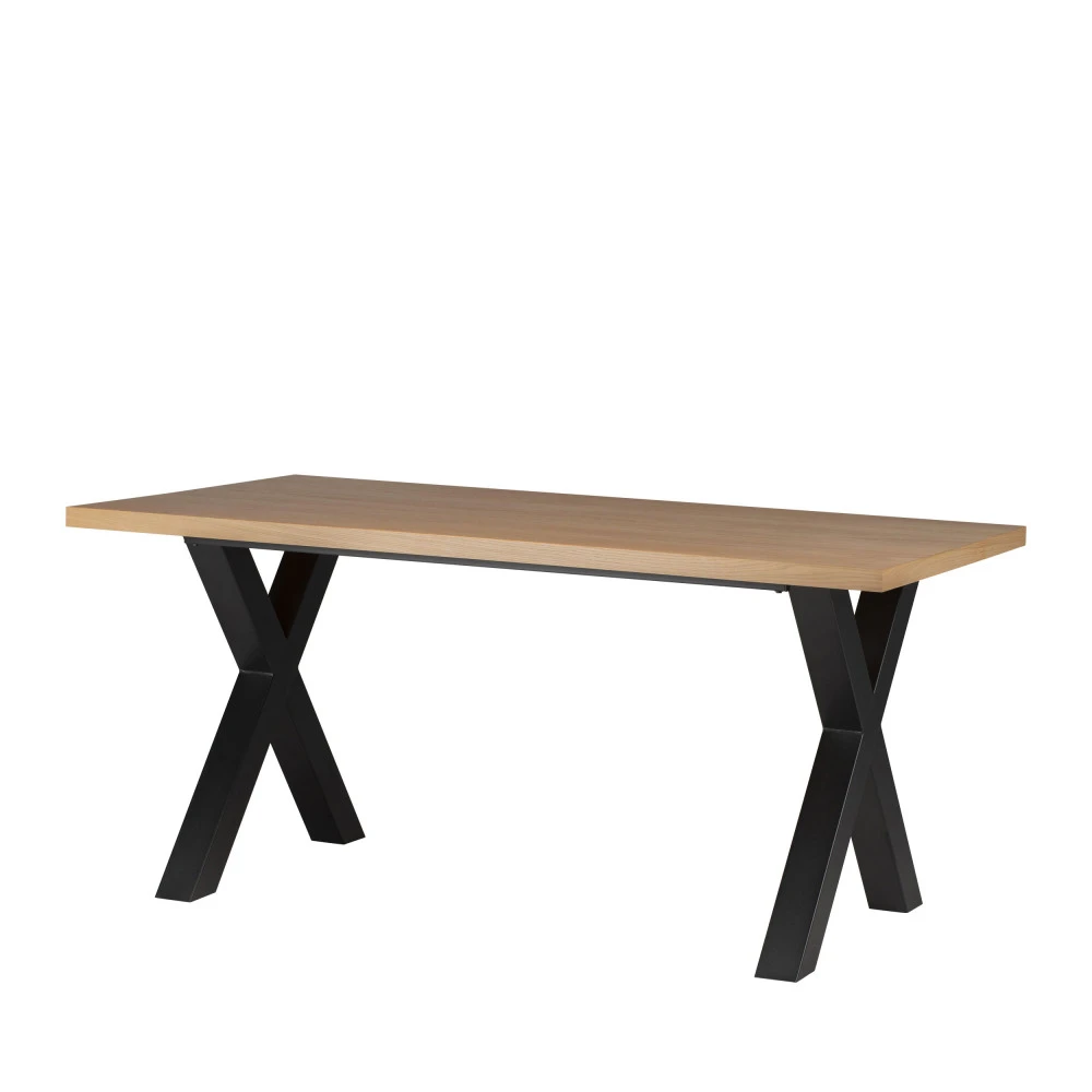 OSBY Table à Manger En Bois Piètement En X 160x90cm 5 OSBY Table à Manger En Bois Piètement En X 160x90cm – Image 3