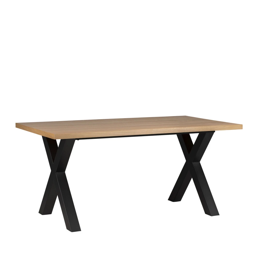 OSBY Table à Manger En Bois Piètement En X 160x90cm 6 OSBY Table à Manger En Bois Piètement En X 160x90cm – Image 4