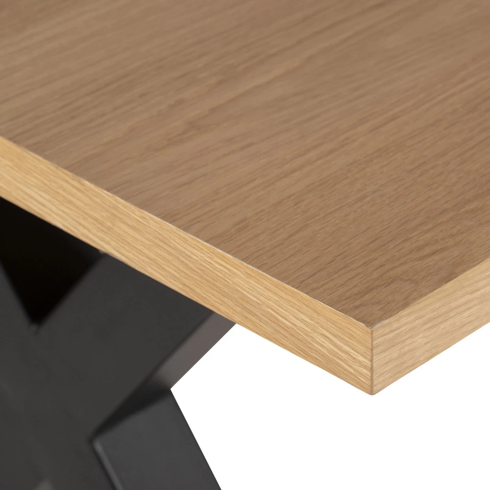 OSBY Table à Manger En Bois Piètement En X 160x90cm 10 OSBY Table à Manger En Bois Piètement En X 160x90cm – Image 8