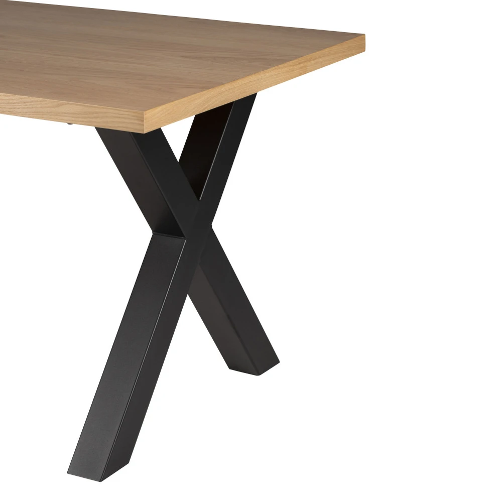 OSBY Table à Manger En Bois Piètement En X 160x90cm 11 OSBY Table à Manger En Bois Piètement En X 160x90cm – Image 9