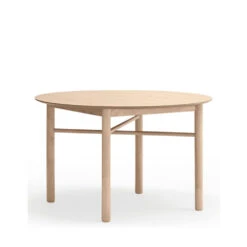 JUNCO Table à Manger Ronde En Bois ø120cm -Meubles Soldes Magasin table manger bois ronde o120cm teulat junco 2