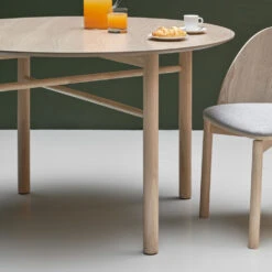 JUNCO Table à Manger Ronde En Bois ø120cm -Meubles Soldes Magasin table manger bois ronde o120cm teulat junco 5