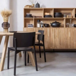 TABLO Table à Manger De Forme Organique En Bois 130x130cm -Meubles Soldes Magasin table manger forme organique bois 130x130cm woood tablo 4