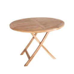 OVIEDO Table à Manger De Jardin ø100cm En Teck -Meubles Soldes Magasin table manger jardin 100cm teck house nordic oviedo 2