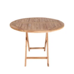 OVIEDO Table à Manger De Jardin ø100cm En Teck -Meubles Soldes Magasin table manger jardin 100cm teck house nordic oviedo 3