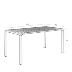 VONDEL Table à Manger De Jardin En Métal 168x87cm -Meubles Soldes Magasin table manger jardin metal 168x87cm zuiver vondel 4