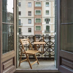 AMARILIS Table à Manger Pliante Pour Balcon En Bois 40x40cm