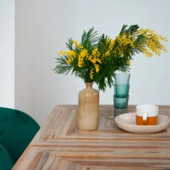 PAMENANG Table à Manger En Métal Et Teck Recyclé 200x90cm