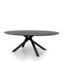 COX Table à Manger Ovale En Bois Et Métal -Meubles Soldes Magasin table manger ovale bois metal tenzo cox 2
