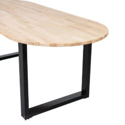 TABLO Table à Manger Ovale En Bois Piétement En U 220x90cm -Meubles Soldes Magasin table manger ovale bois pietement u 220x90cm woood tablo 2