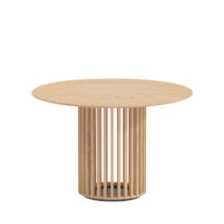 SOLA Table à Manger Ronde En Bois ø120cm -Meubles Soldes Magasin table manger ronde bois 120cm drawer sola 2